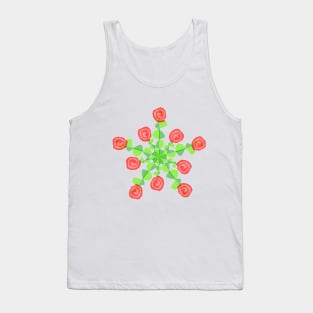 Abstract bunch of red flowers Tank Top